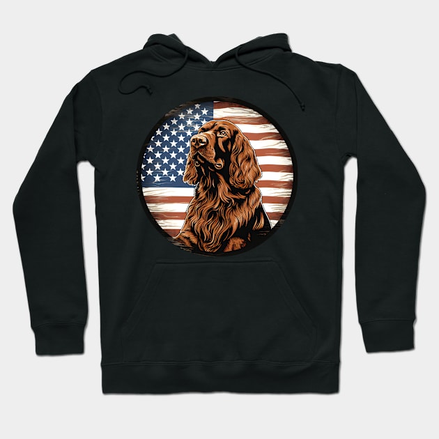 Sussex Spaniel 4th of July Hoodie by NatashaCuteShop